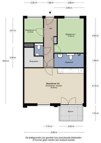 Te huur: Appartement Waardstraat 103 in Helmond - Photo 3