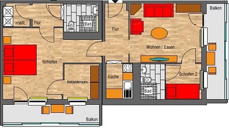 Wohnung, 3 Zimmer (67,68 m²) - Foto 5