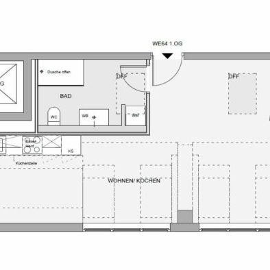 Ab April: Dachwohnung | neues Bad mit Dusche | neue Einbauküche - Foto 3