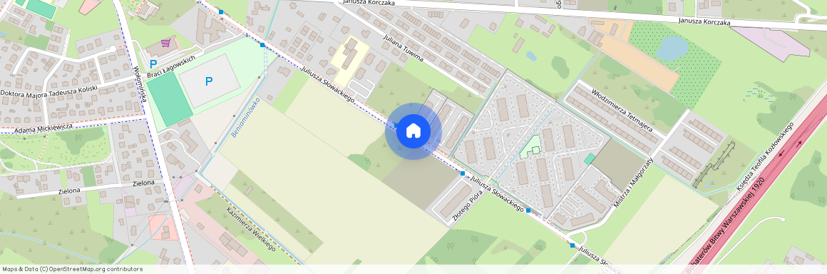 Wołomiński, Radzymin, Juliusza, Słowackiego