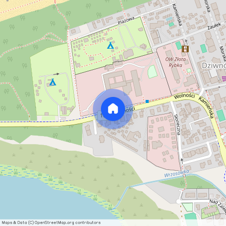 ul. Wolności, Dziwnówek, Dziwnów, kamieński, zachodniopomorskie