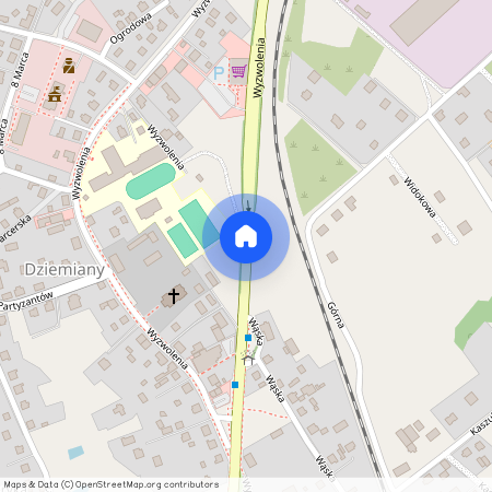 ul. Wyzwolenia, Dziemiany, Dziemiany, kościerski, pomorskie