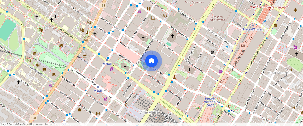 ** Place Phillips, app. 3511, Montréal (Ville-Marie), H3B0H3