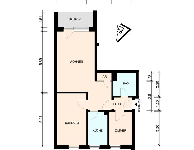 Modernisierte Wohnung mit Balkon - 19089 Crivitz - Foto 1