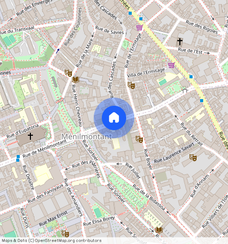 1 Rue des Cascades, 75020 Paris 20