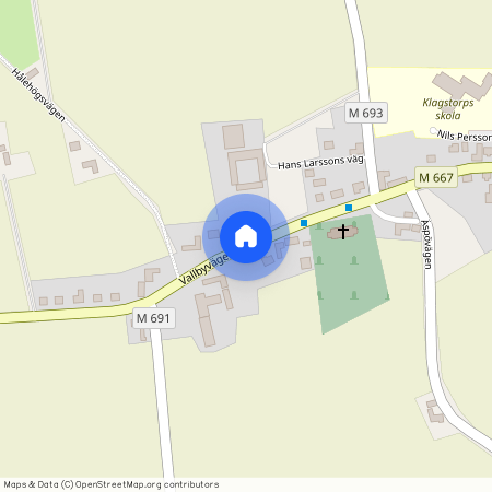 Vallbyvägen, Klagstorp