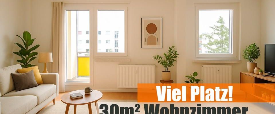 2-Raum-Wohnung mit lichtdurchflutetem 30 m² Wohnzimmer, Balkon und EBK - Foto 1