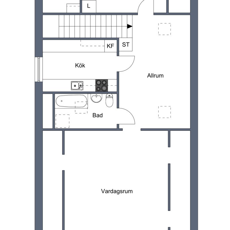 Motalagatan 13 A, Mjölby – 3 r.o.k - Foto 1