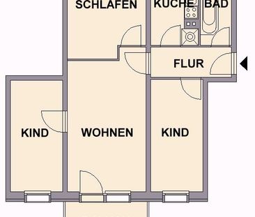 4-Raum-Balkonwohnung mit Tageslichtbad - Foto 6