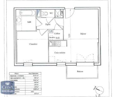 Appartement à louer 2 pièces 44.8m² - Photo 5