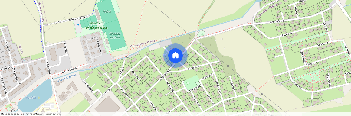 ulice Borová, Jesenice