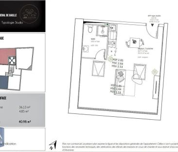 Appartement à louer 1 pièce 40.98m² - Photo 3