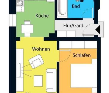 Hübsche, modern sanierte Wohlfühlwohnung mit Balkon und perfekter K... - Foto 4