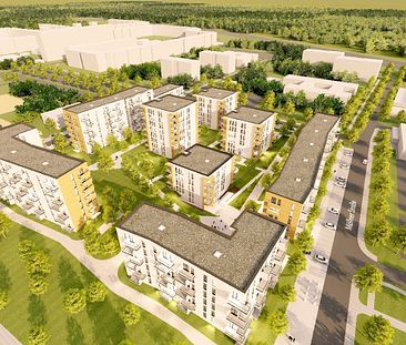 Noch zu errichtende 3-Zimmer-Wohnung mit Süd-/Westbalkon und Tageslichtbad in Rostock-Lichtenhagen - Foto 1