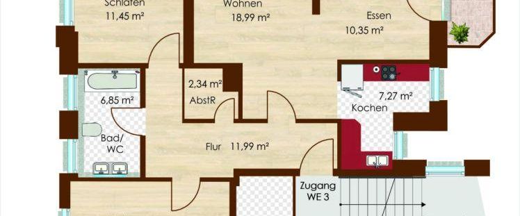 3-ZIMMER, BALKON, TAGESLICHTBAD + NEUE EBK - Foto 1