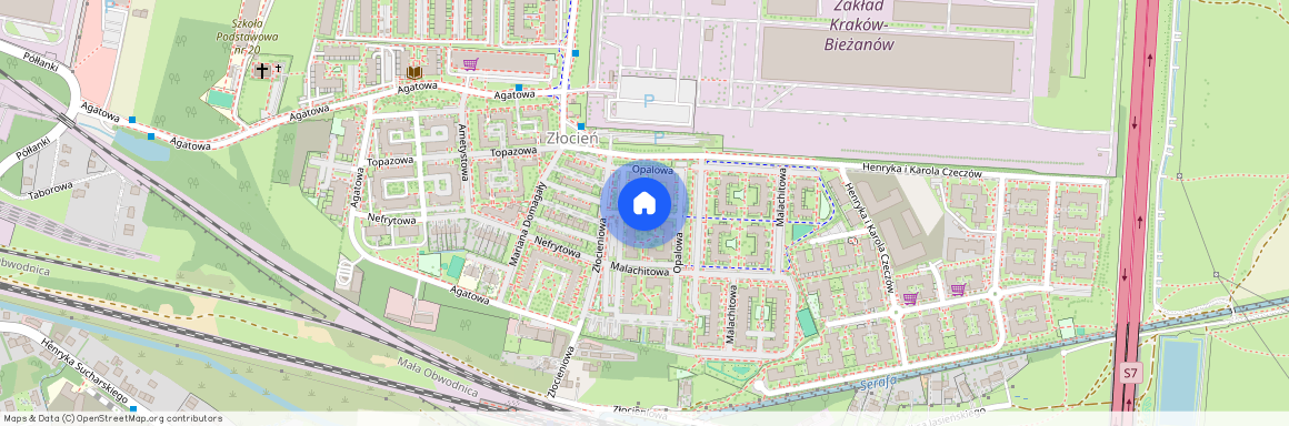 ul. Opalowa, Złocień, Bieżanów-Prokocim, Kraków, małopolskie