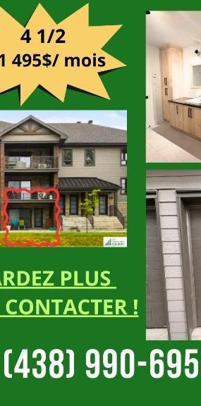 4 1/2 À Louer IMMÉDIATEMENT ! - Photo 1