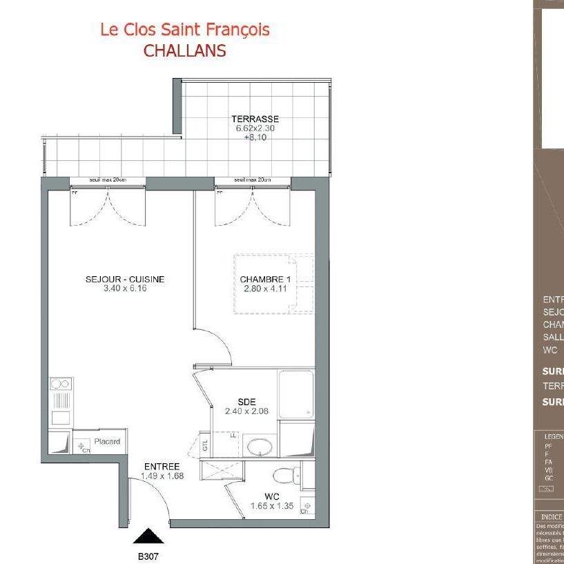 Location Appartement 2 pièces 42m² CHALLANS 85300 - Photo 1