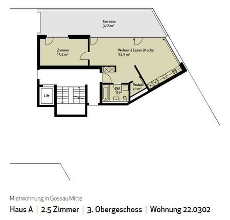 Cet appartement simple dans le centre de Gossauer vous attend - Photo 4