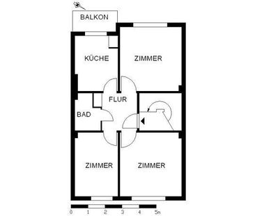 Kleine gemütliche 3-Zimmer-Wohnung mit Balkon - Foto 1