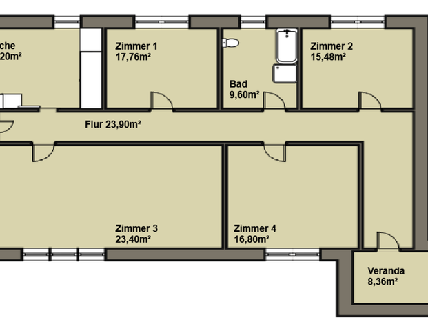 4-Zimmerwohnung im grünen Stadtteil Sachsenhausen kernsaniert - Foto 1