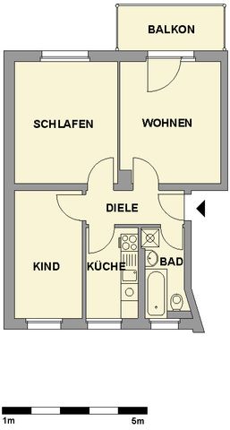 Familienwohnung mit Balkon in ruhiger Seitenstraße gelegen - Foto 4