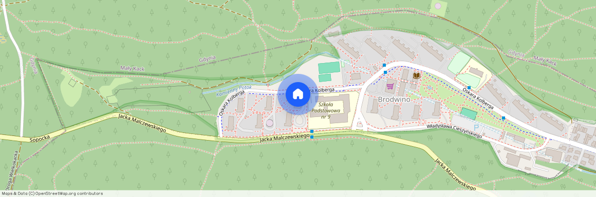 ul. Oskara Kolberga, Brodwino, Sopot, pomorskie