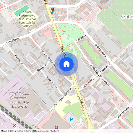 ul. Toszecka, Szobiszowice, Gliwice, śląskie