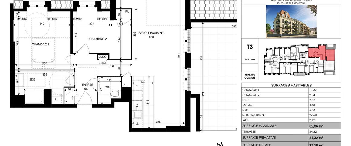 Appartement T3 Le Blanc-Mesnil à louer - Photo 1