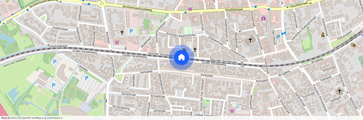 Velp-Zuid beneden spoorlijn, 6882 AE, Zuider Parallelweg, Velp