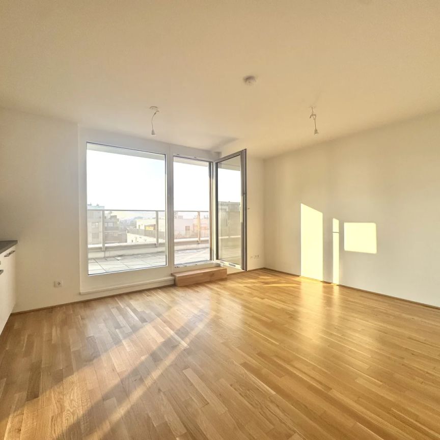Dachgeschosswohnung mit traumhafter Terrasse und Weitblick - nahe U1 Kagraner Platz - Foto 1