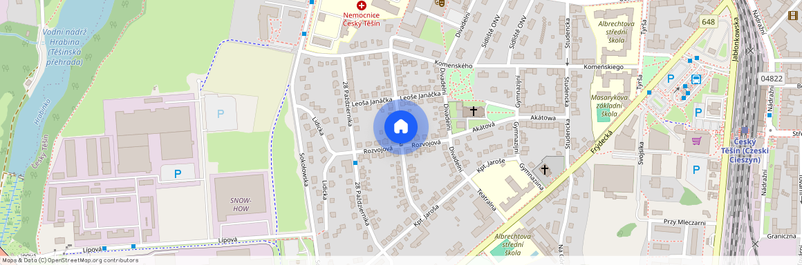 ulice Husova, Český Těšín