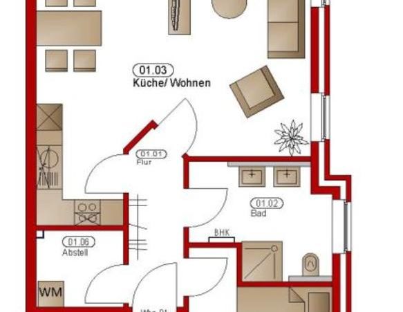 Helle 2-Zimmer-Wohnung mit Balkon & Einbauküche in Oldenburg - Photo 1