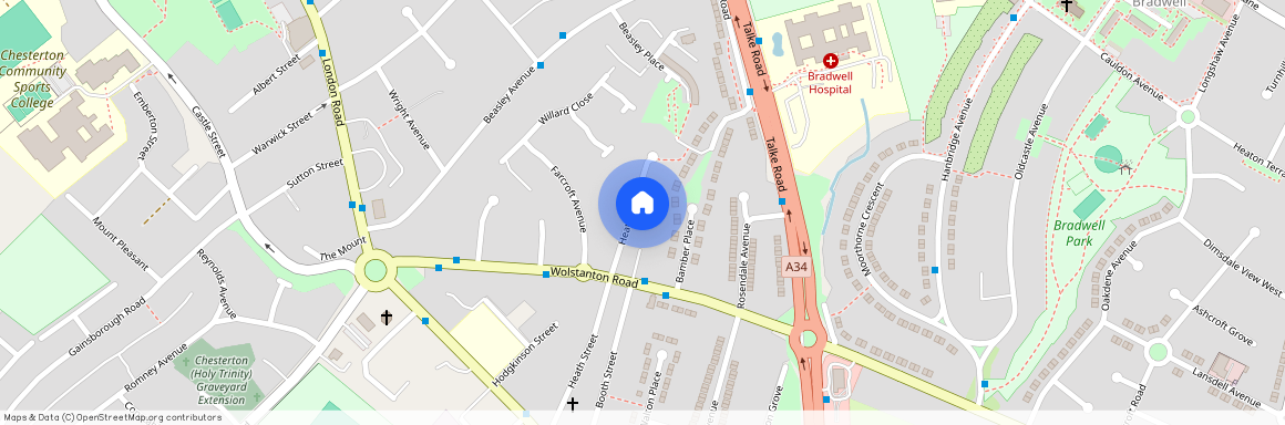 Heath Street; Chesterton;, ST5