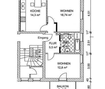 2-Zimmer-Wohnung in Kaitz/ Nähe Südhöhe - große Küche und großer Os... - Photo 2