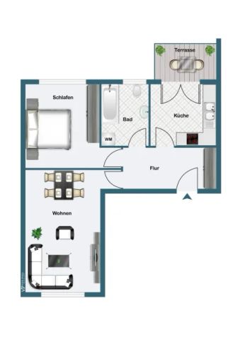 Neuwertige 2-Raum-Wohnung mit Terrasse und TG-Stellplatz unweit der Spree - Foto 5