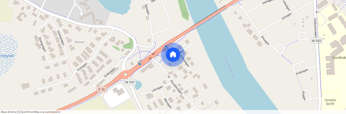 Nyåkersvägen, Djurås