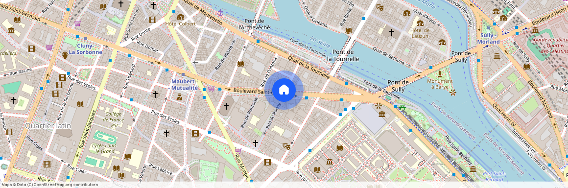 Blvd Saint Germain et Rue de Poissy 75005 Paris (5e arrondissement)