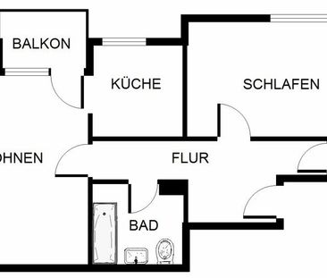 Erdgeschosswohnung mit 2,5 Zimmern und Balkon (WBS) - Photo 3