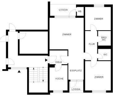 Dachgeschosswohnung mit Essbereich und zwei Loggien // DG rechts - Photo 1