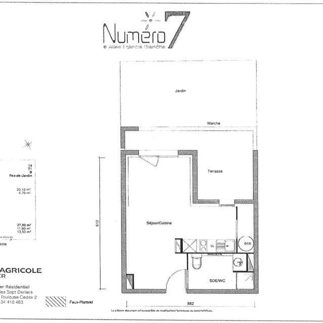 Croix d'Argent - T1 - 27,73m² - Photo 2