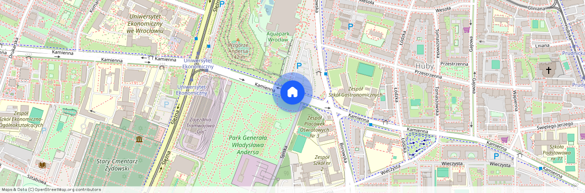 ul. Kamienna, Huby, Krzyki, Wrocław, dolnośląskie