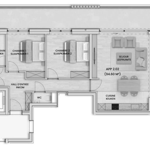 Appartement te huur - Foto 1