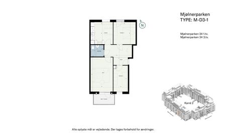 Odingårdene – Nyrenoveret 3 værelses lejlighed i et kvarter under forandring - Photo 2