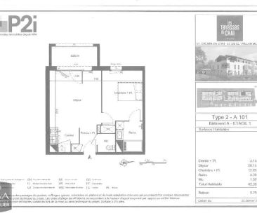 Appartement à louer 2 pièces 42.35m² - Photo 3