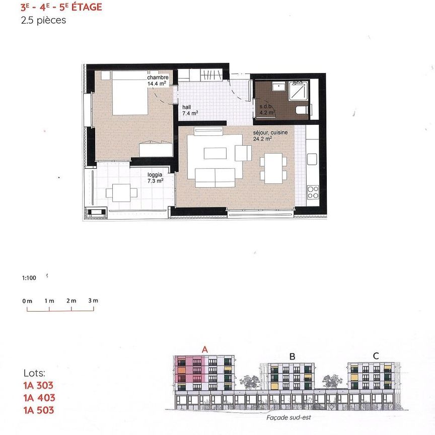 A1-403 - Très beau 2,5 pièces à louer courant avril 2026 - Photo 1