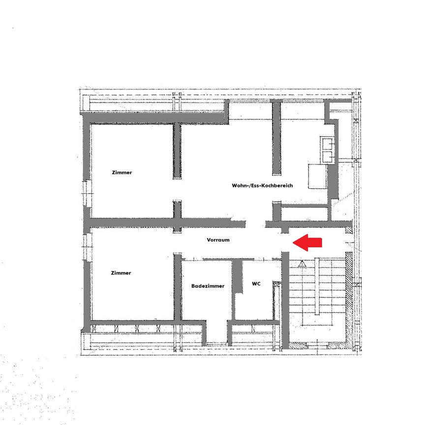 3-Zimmer-Wohnung im Dachgeschoss - Photo 2