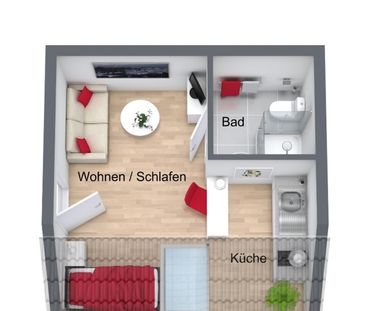 Ideales 1-Zimmerapartment in ruhiger Woh ... - Photo 1