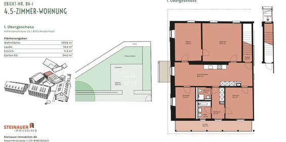 4.5 Zimmer, 113 m², 1. Stock - Photo 3