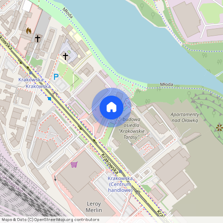 ul. Krakowska, Przedmieście Oławskie, Krzyki, Wrocław, dolnośląskie